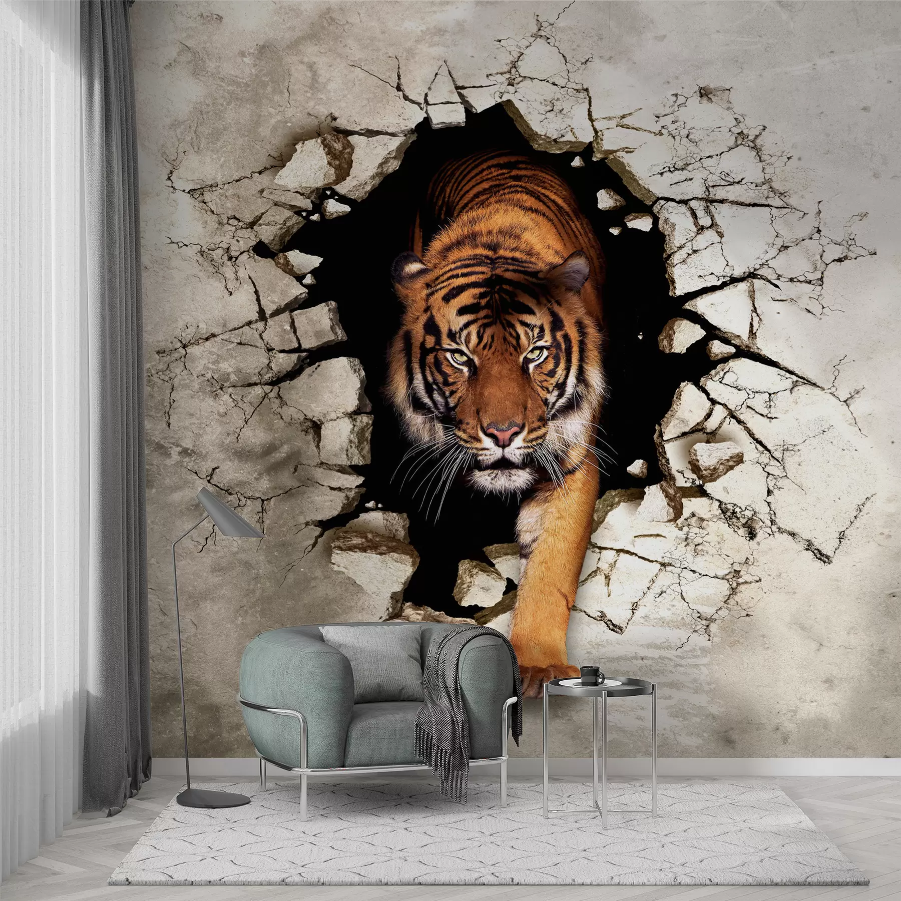 wall murals 3D tiger u97031