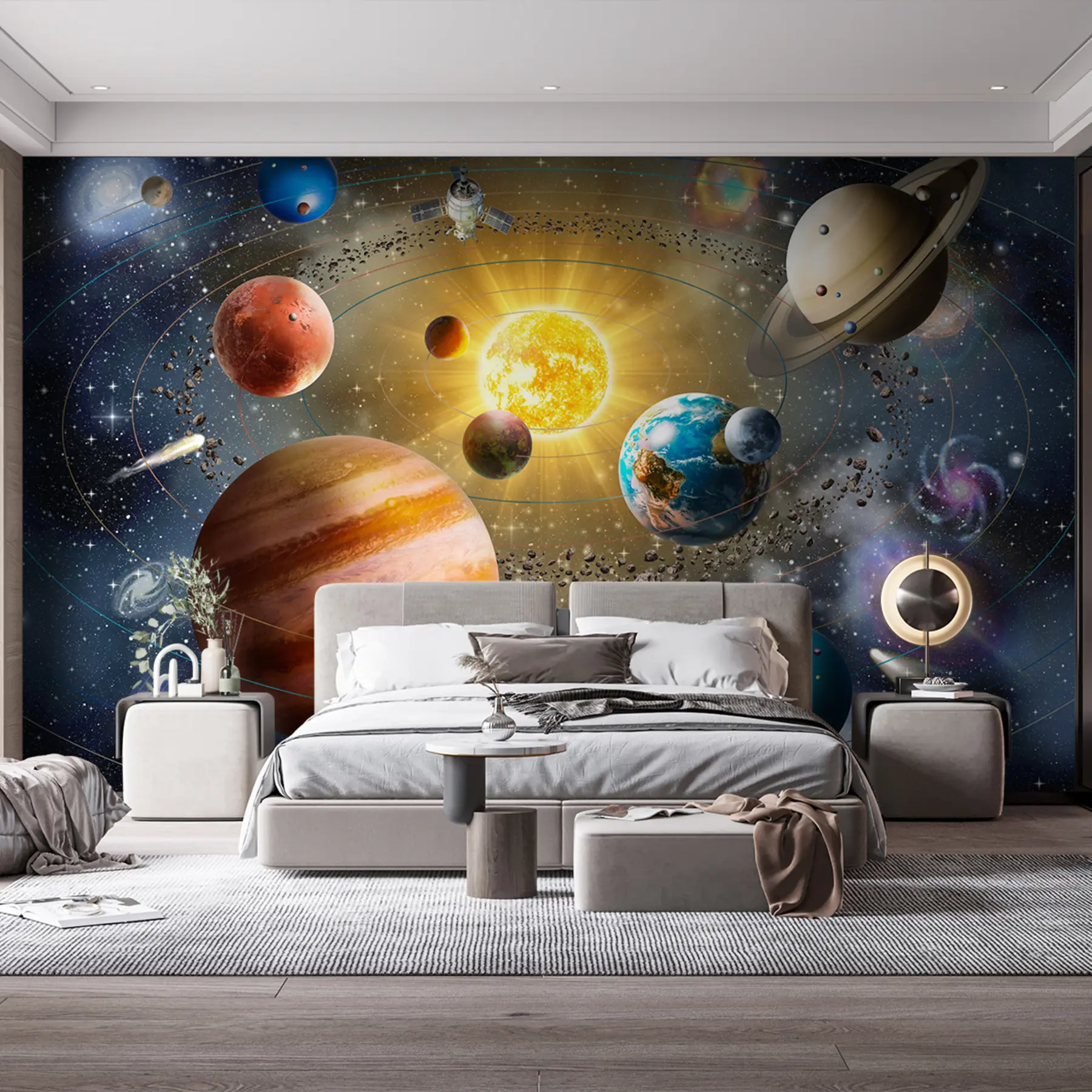 wall murals Enchanting space, solar system u97222