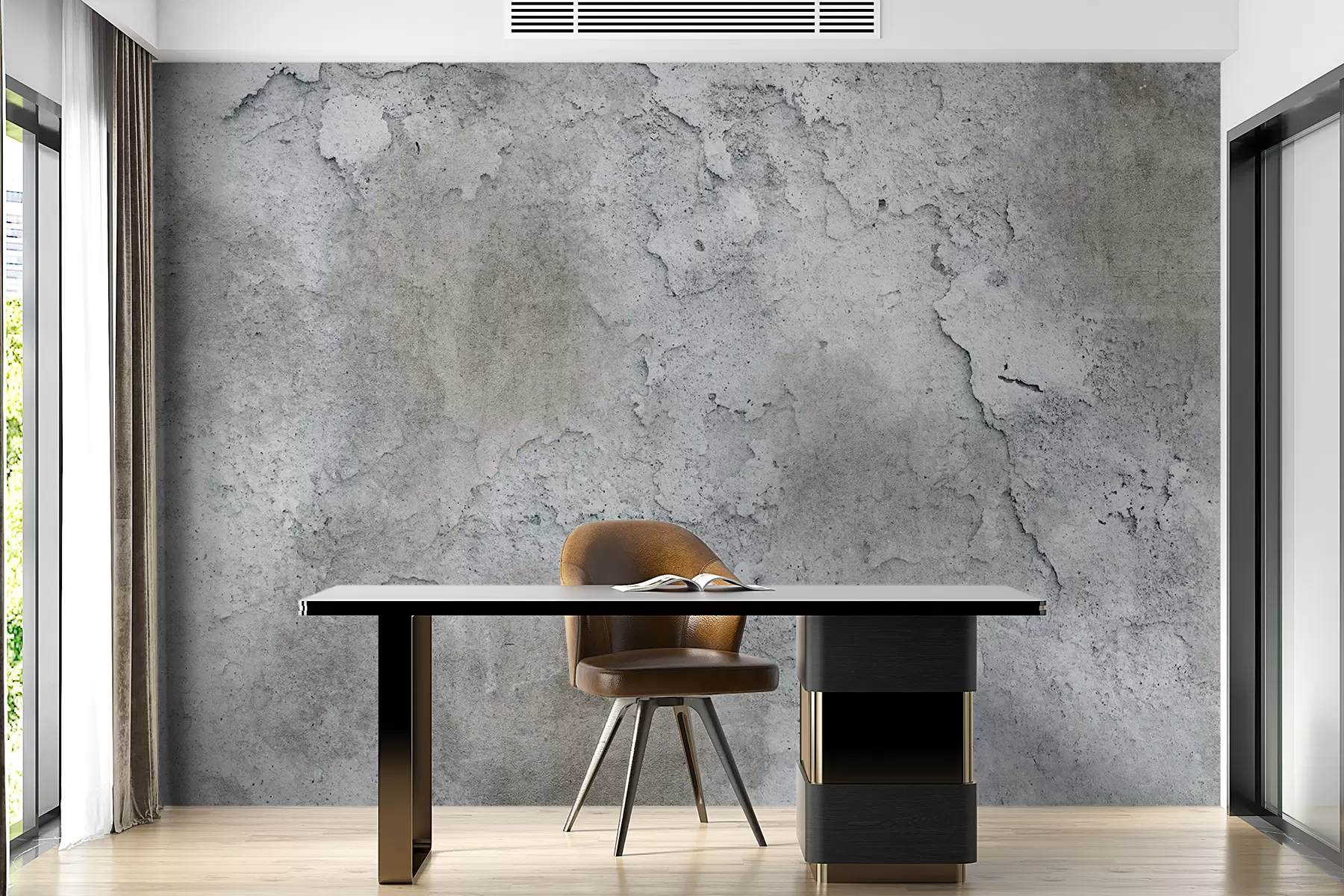 wall murals Concrete wall with roughness u97224