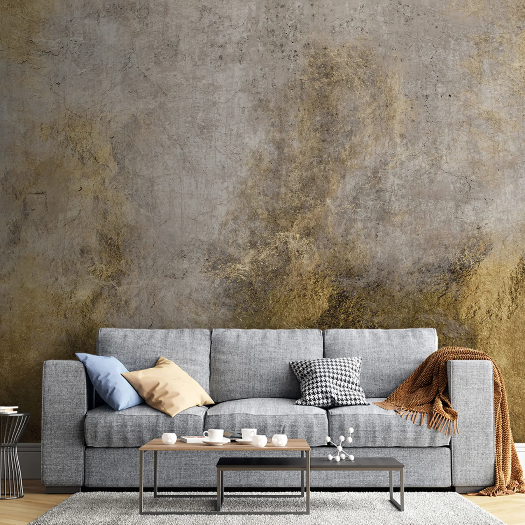 wall murals Rusty concrete wall u97226