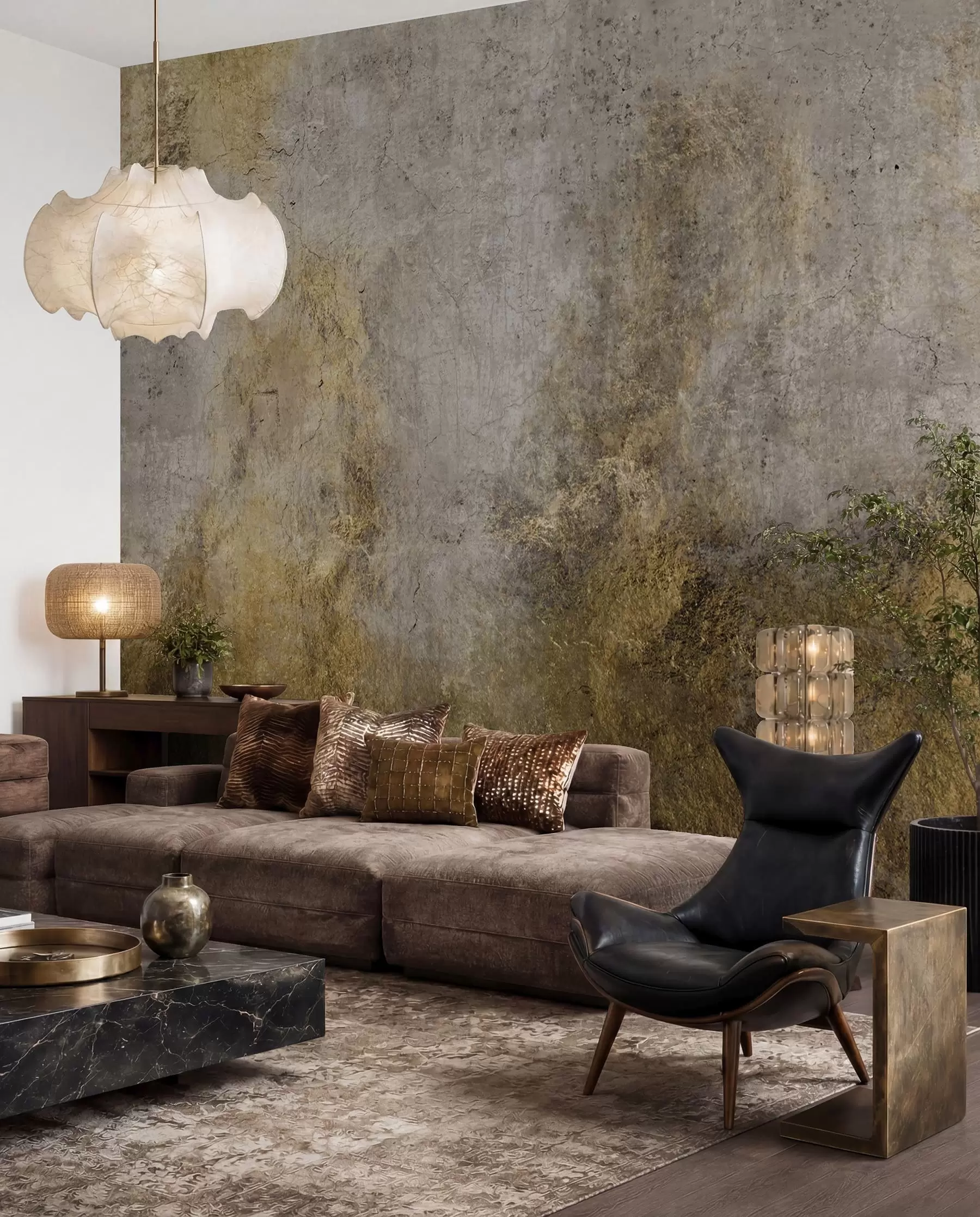 wall murals Rust over Weathered Concrete u97226