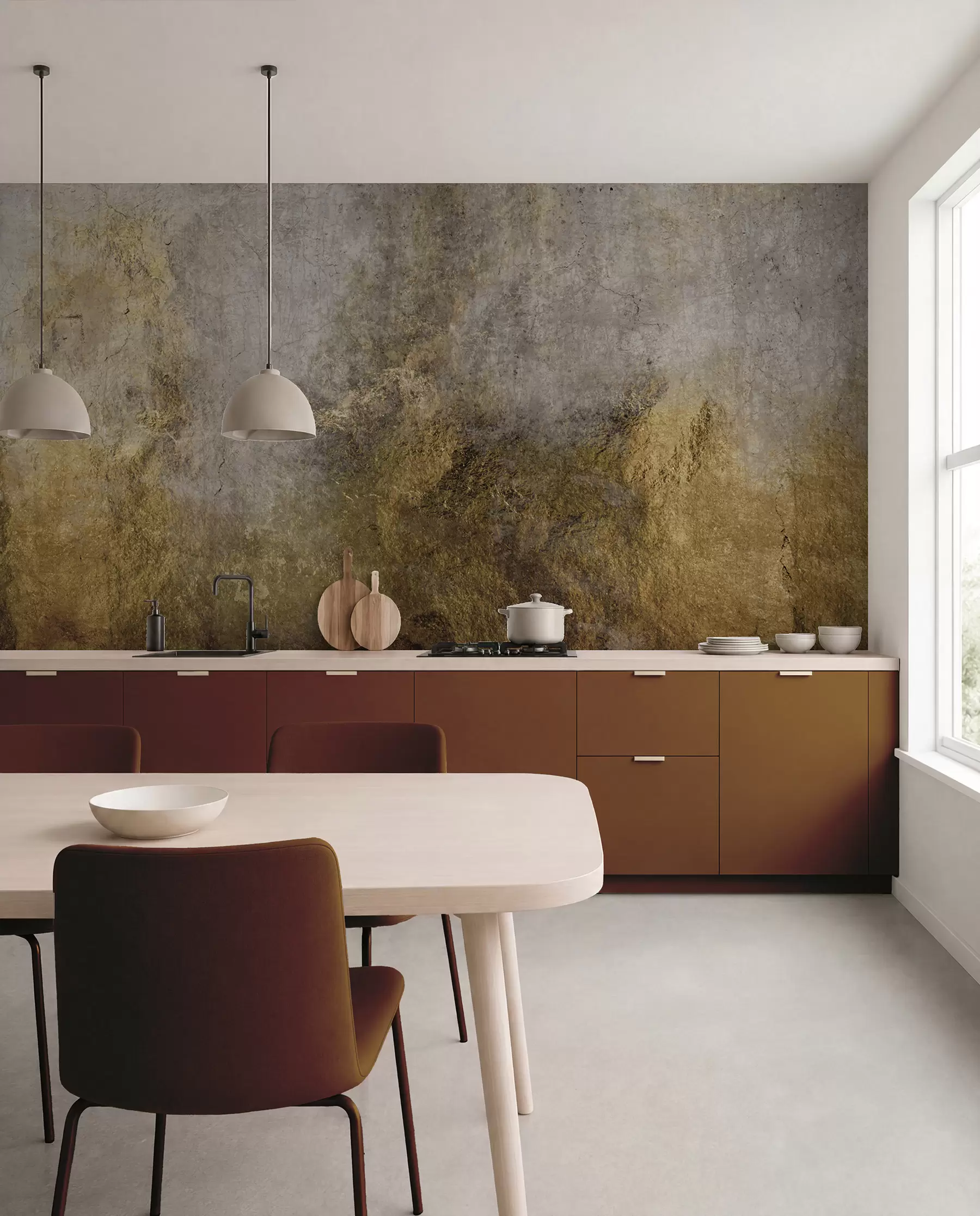 wall murals Rust over Weathered Concrete u97226