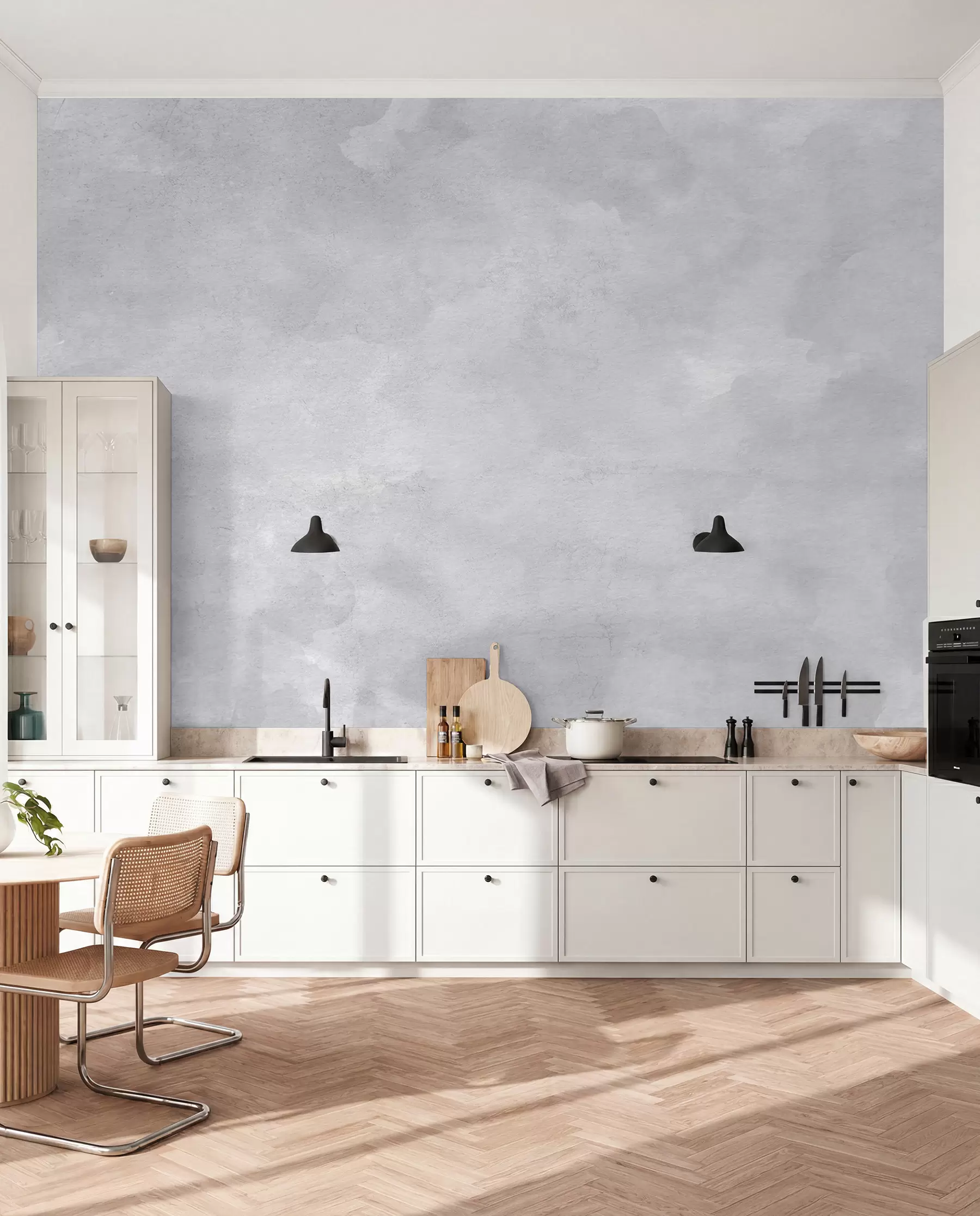 wall murals Clouded Grey Concrete u97232