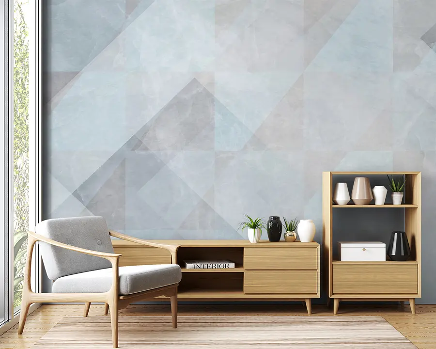 wall murals Geometric abstraction in pastel colors u97267