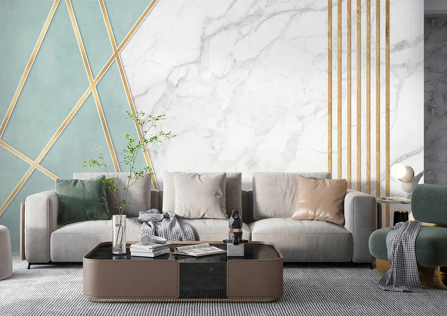 wall murals Marble background with geometry and lines u95385