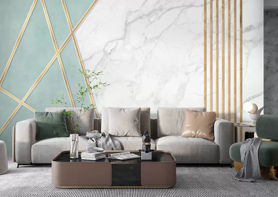 wall murals Marble background with geometry and lines u95385