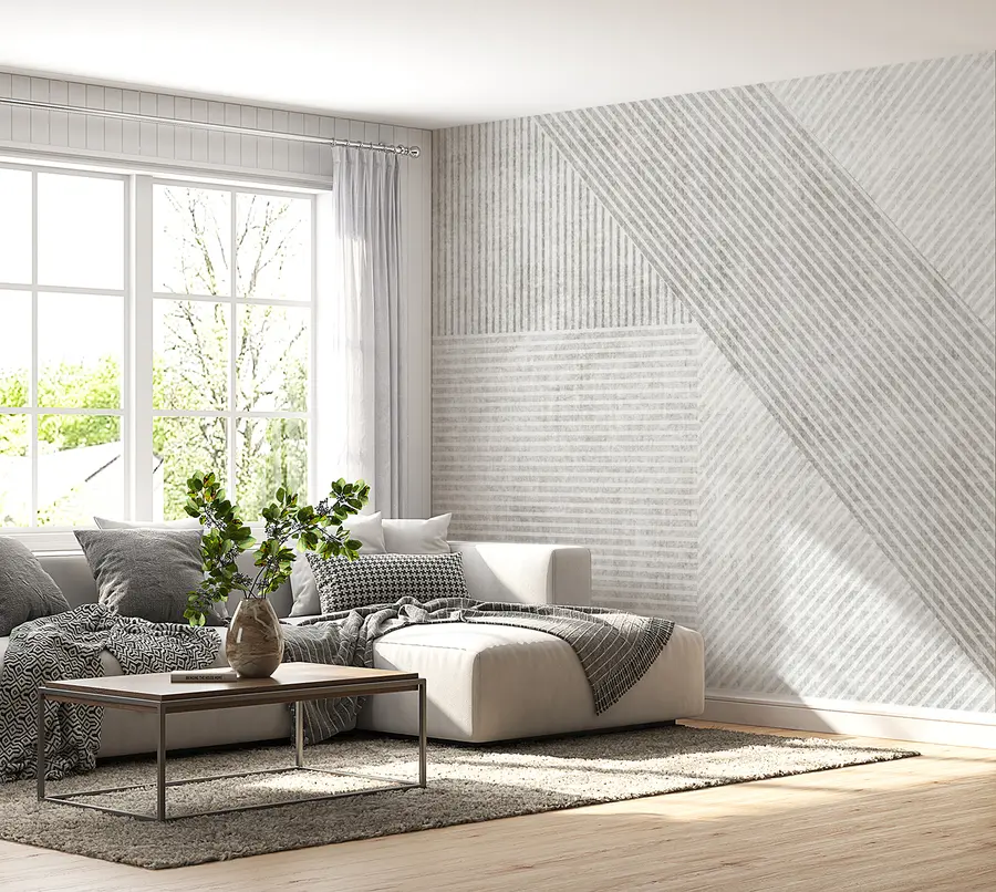 wall murals Geometric vintage lines u96331