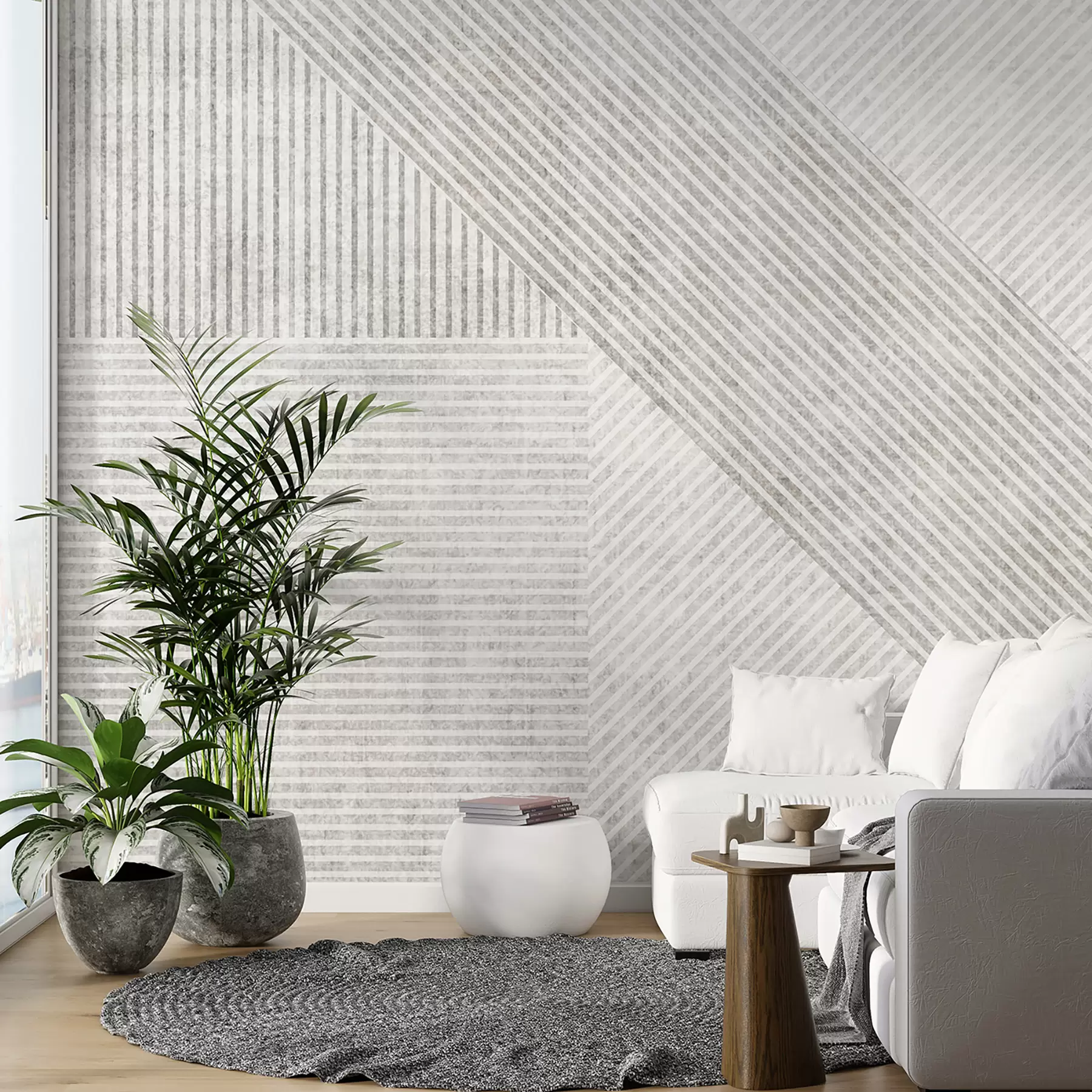 wall murals Geometric vintage lines u96331