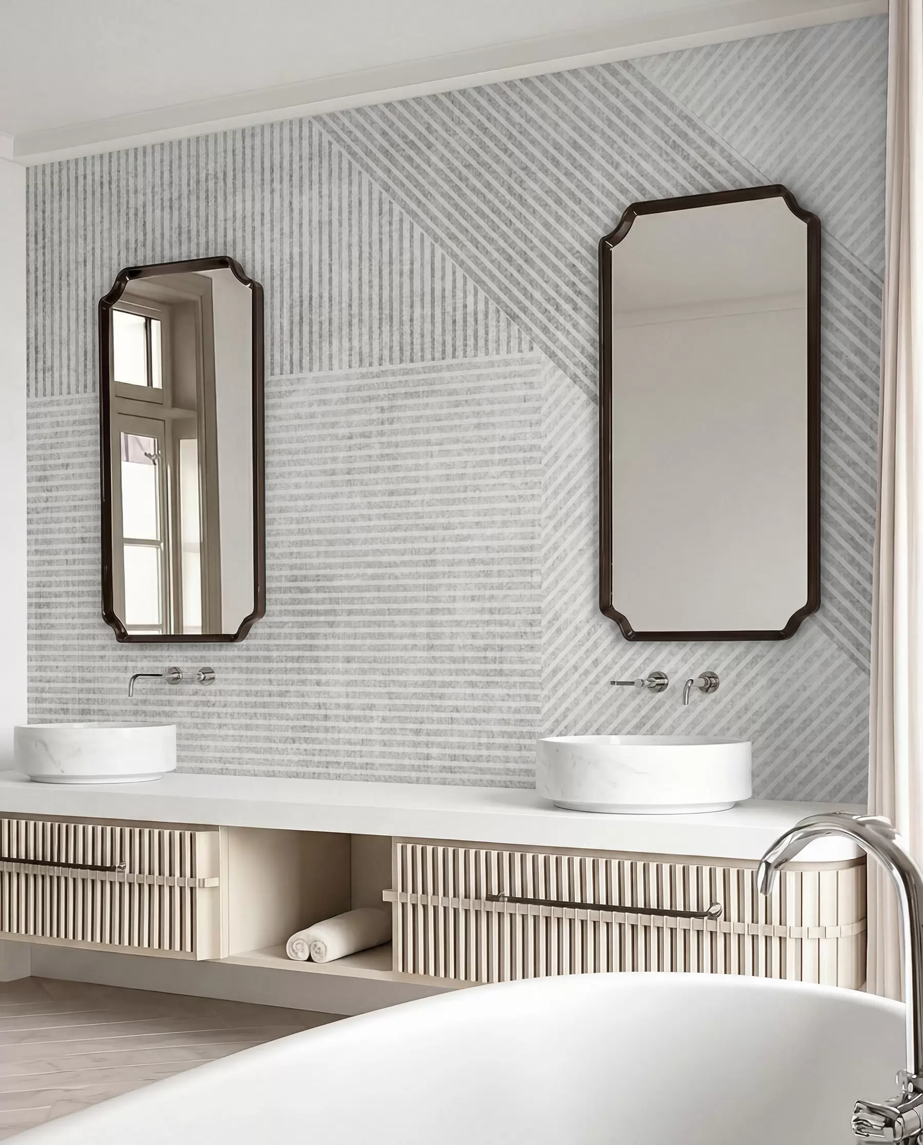 wall murals Geometric vintage lines u96331