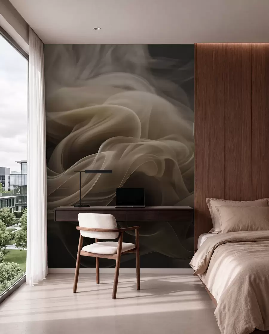 wall murals Abstract waves of smoke u96591