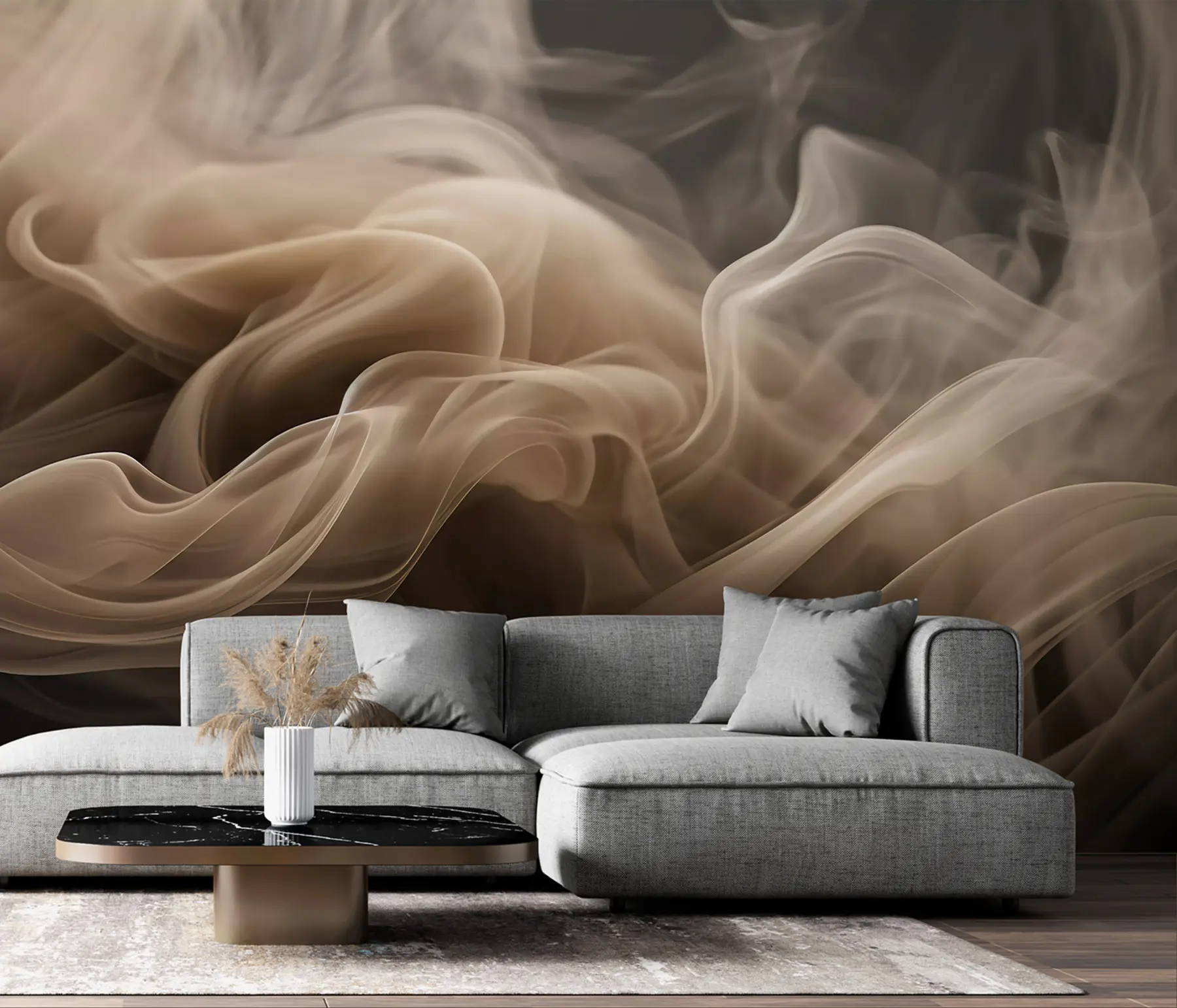 wall murals Abstract waves of smoke u96591
