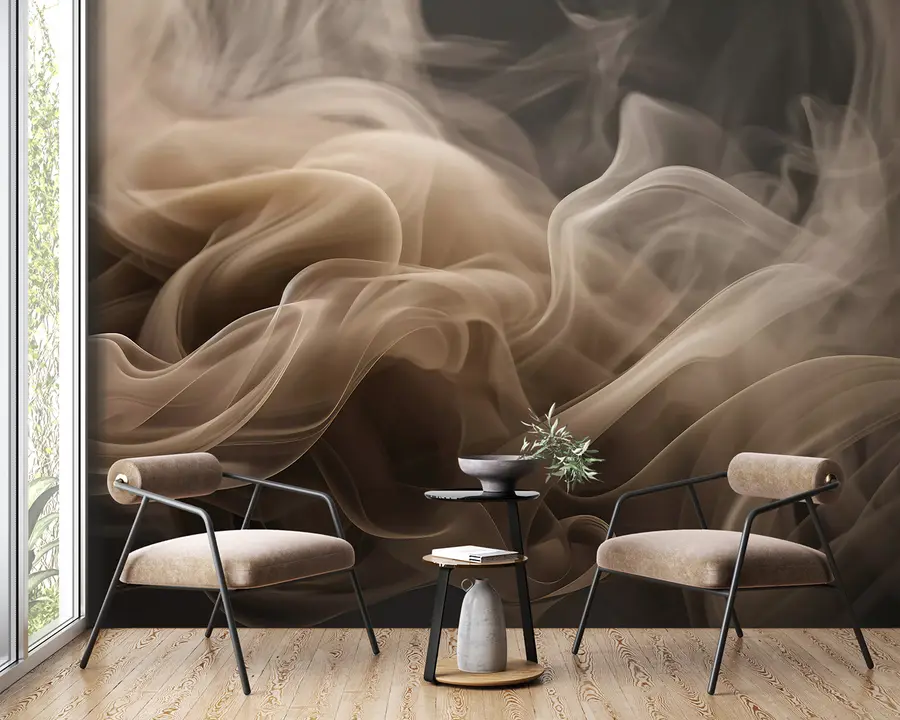 wall murals Abstract waves of smoke u96591