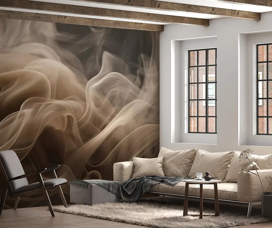 wall murals Abstract waves of smoke u96591