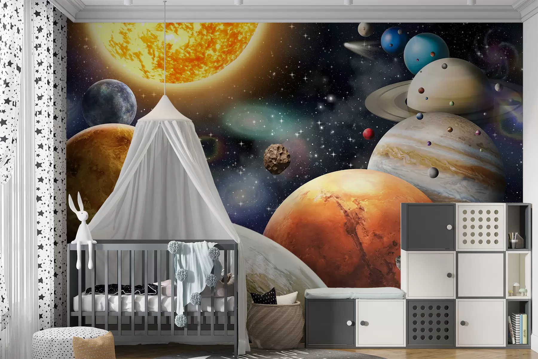 wall murals Colorful planets of the solar system u97422