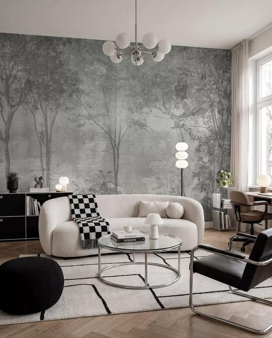 wall murals Forest in Stone Tones u97401