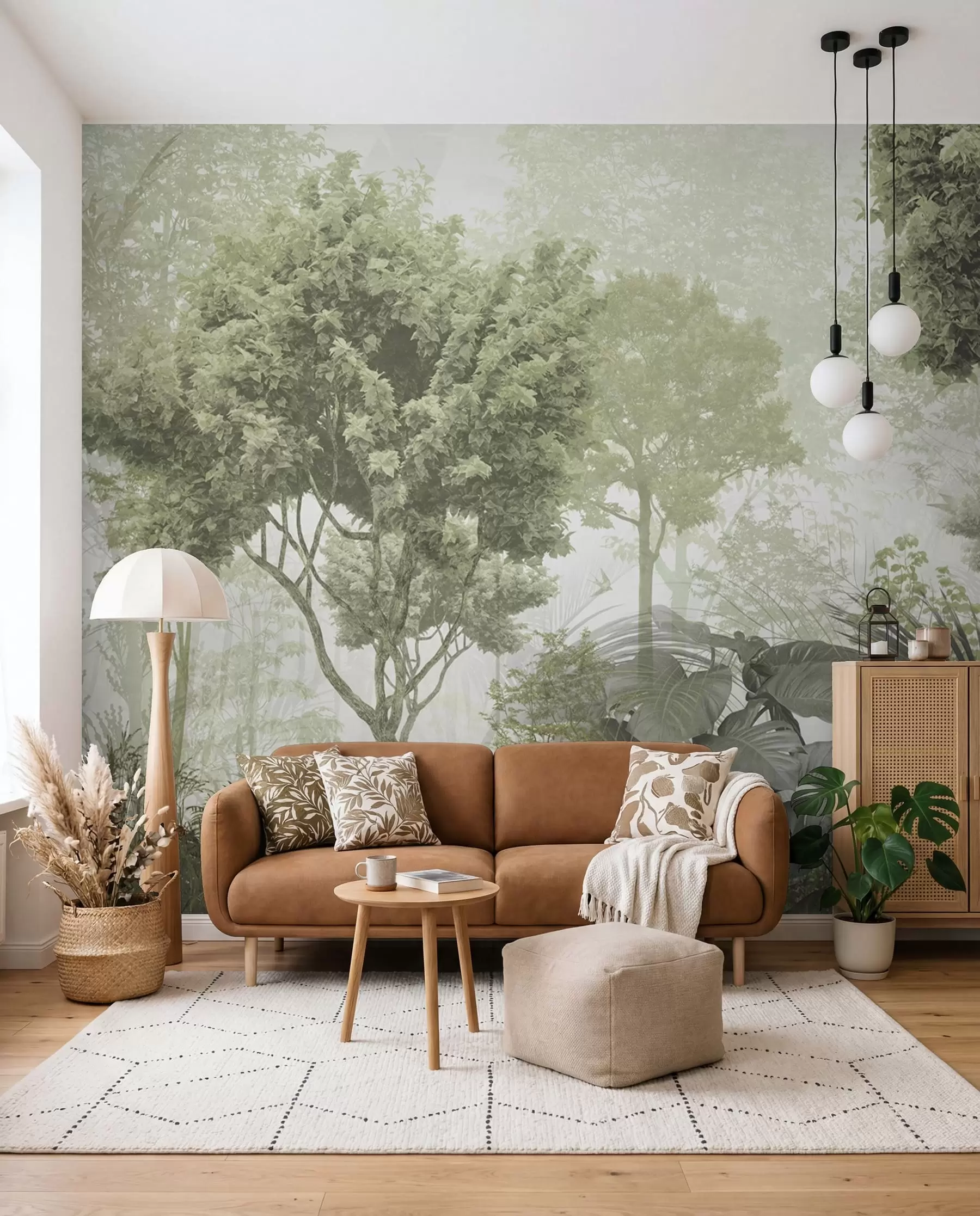 wall murals Morning in the depths of the forest u97409