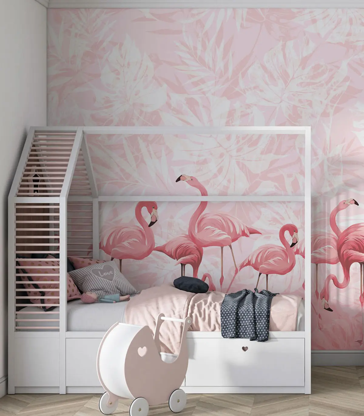 wall murals Fabulous pink flamingos u97217