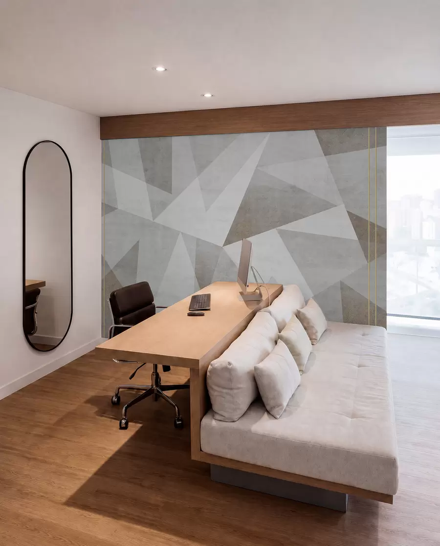 wall murals Hermetry triangles with lines u97345