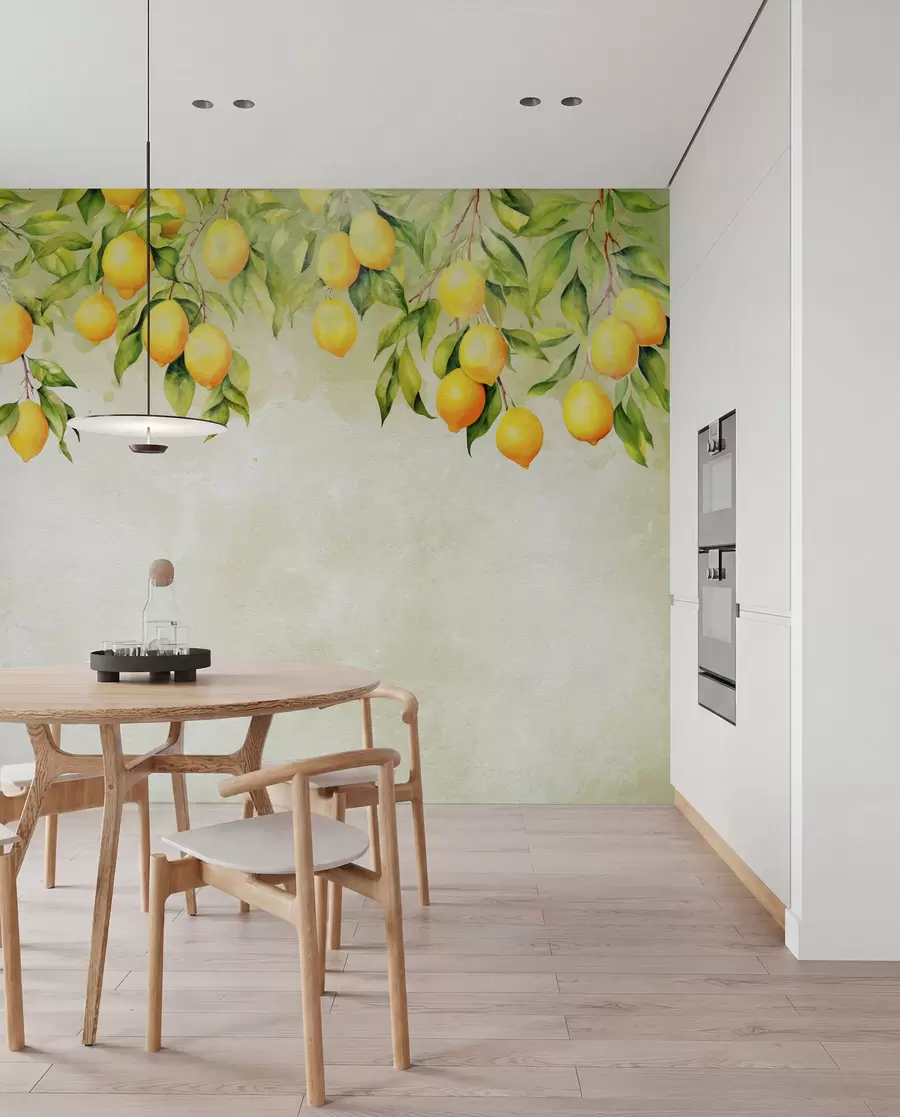 wall murals Tender lemon branches u97595