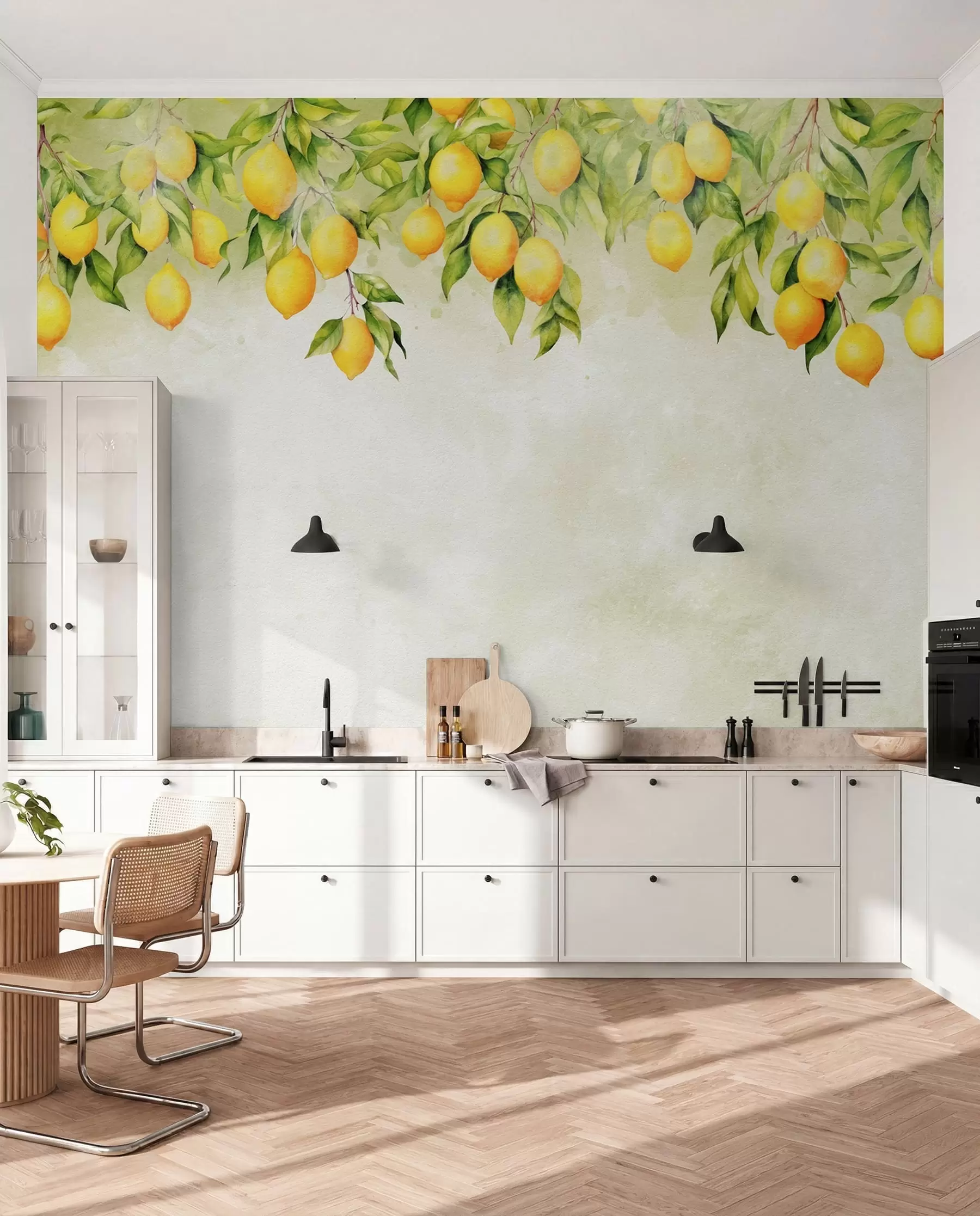 wall murals Lemon Branches in Watercolour u97595
