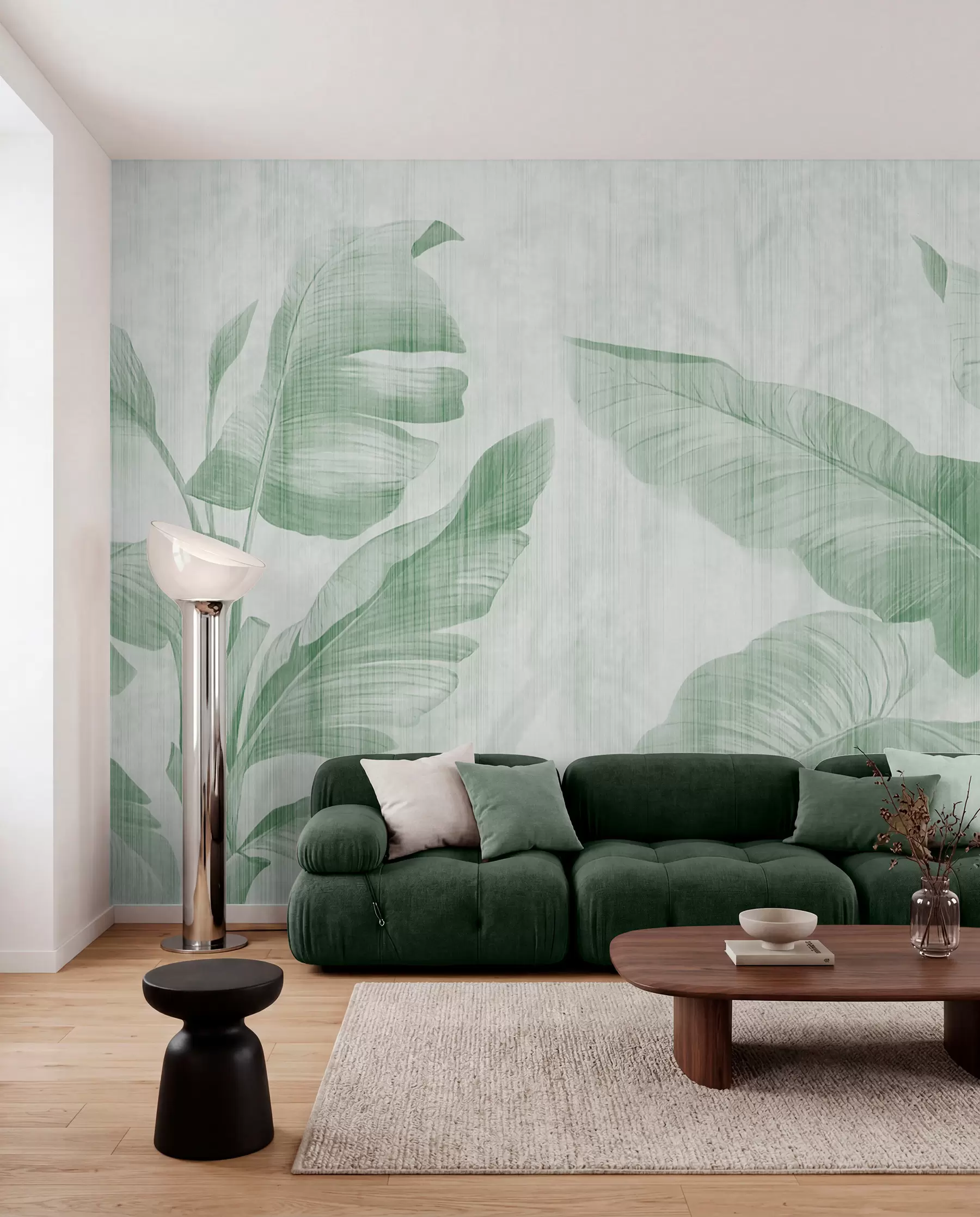 wall murals Mint Banana Leaf Shadows u00299v4