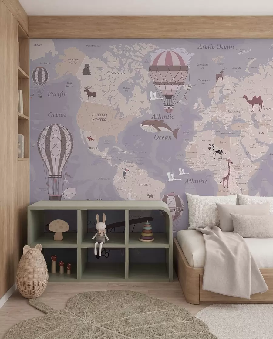 wall murals Mauve Flight Atlas in English u36066v3