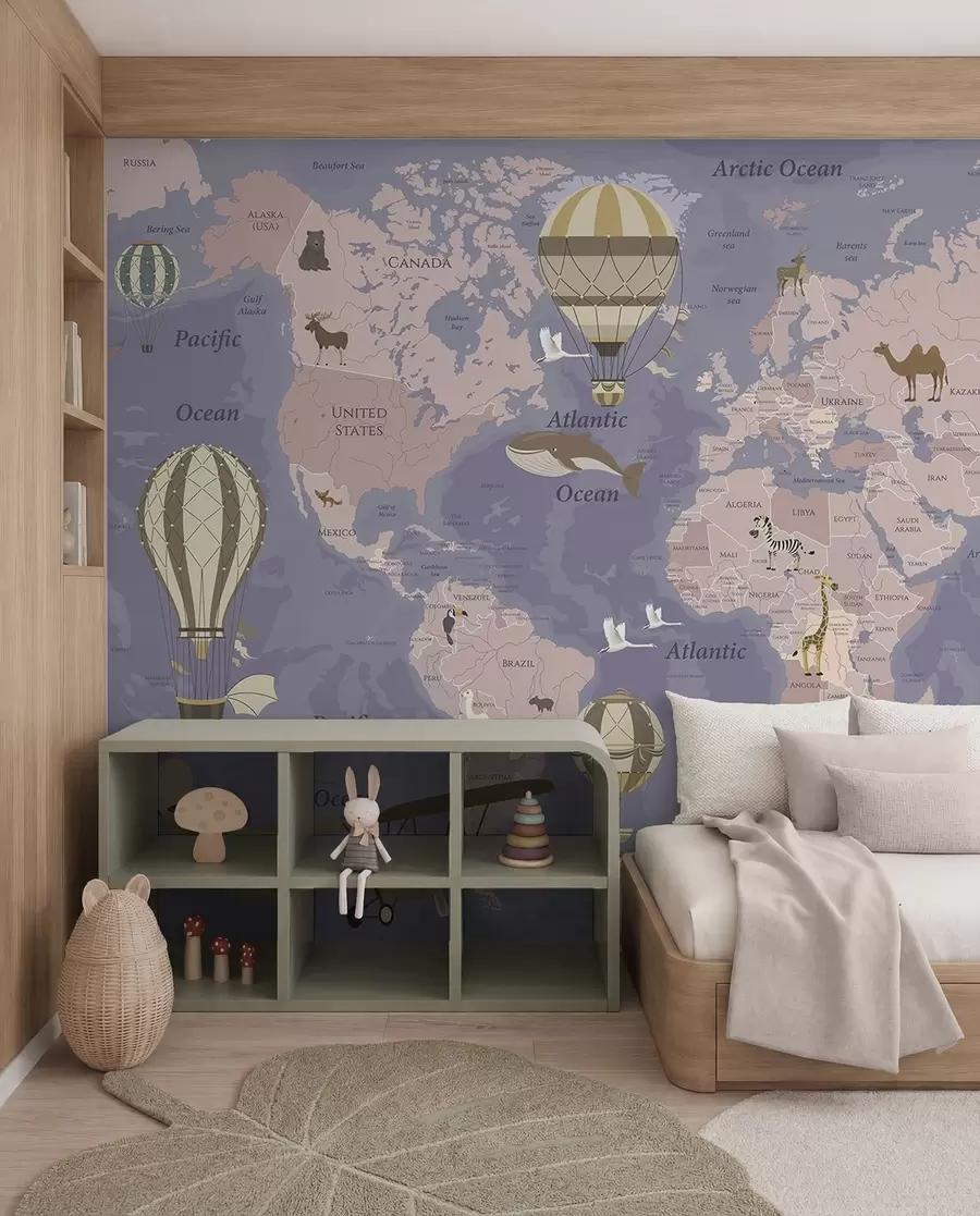 wall murals Violet Flight Atlas in English u36066v4