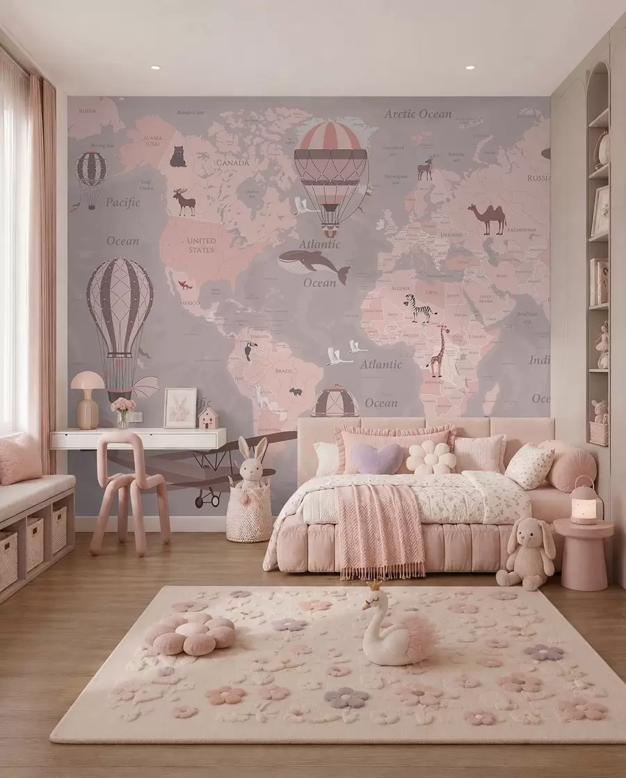 wall murals Rose Flight Atlas in English u36066v6