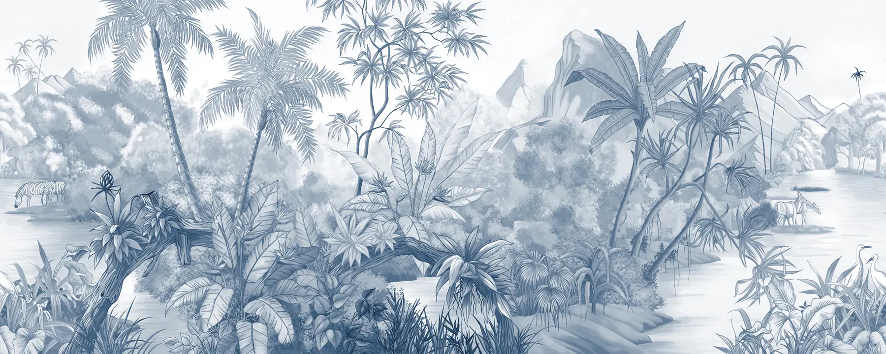 wall murals Tropics in blue u59039v1