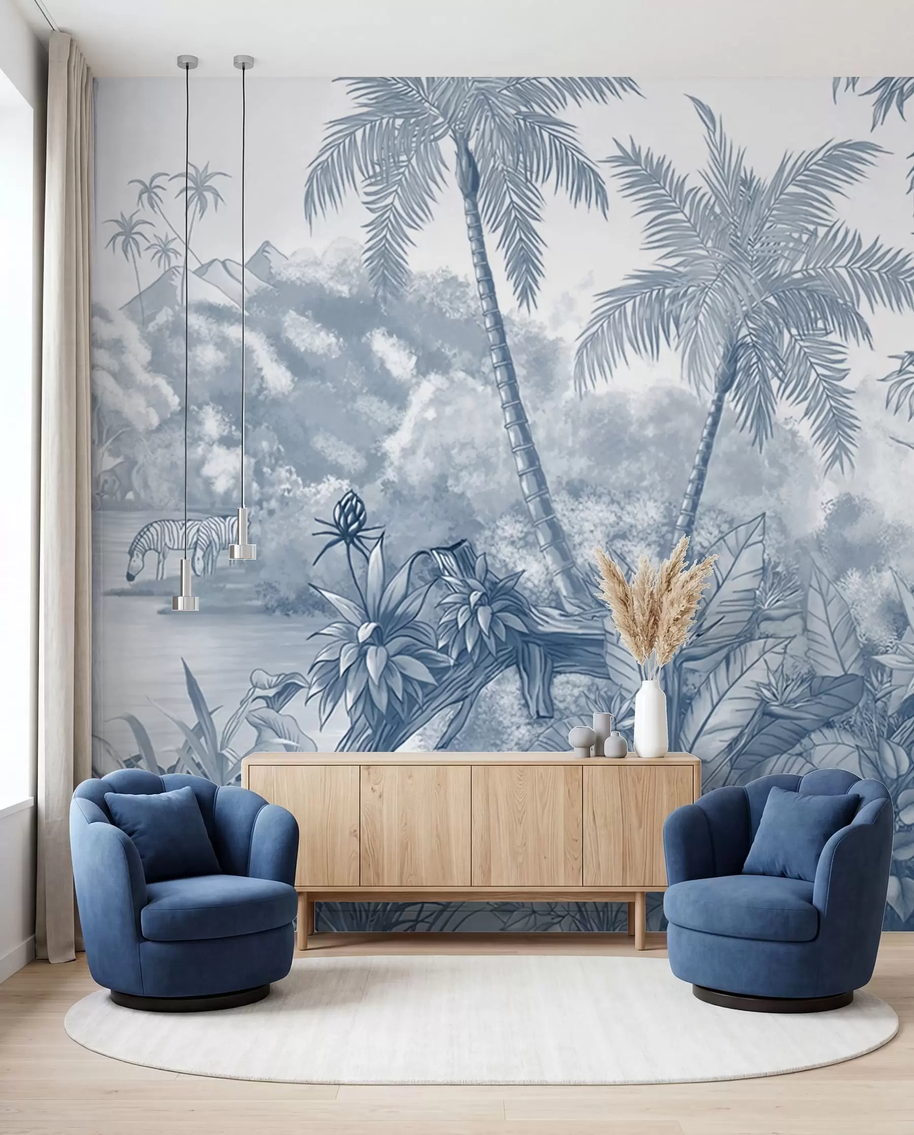 wall murals Tropics in blue u59039v1