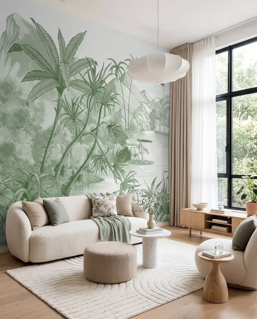 wall murals Tropics in green u59039v3