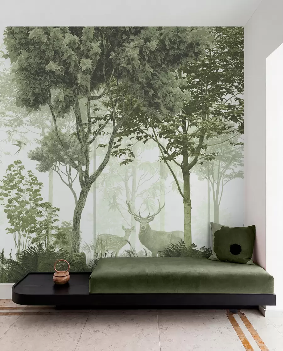 wall murals Magic forest in green u72134v2