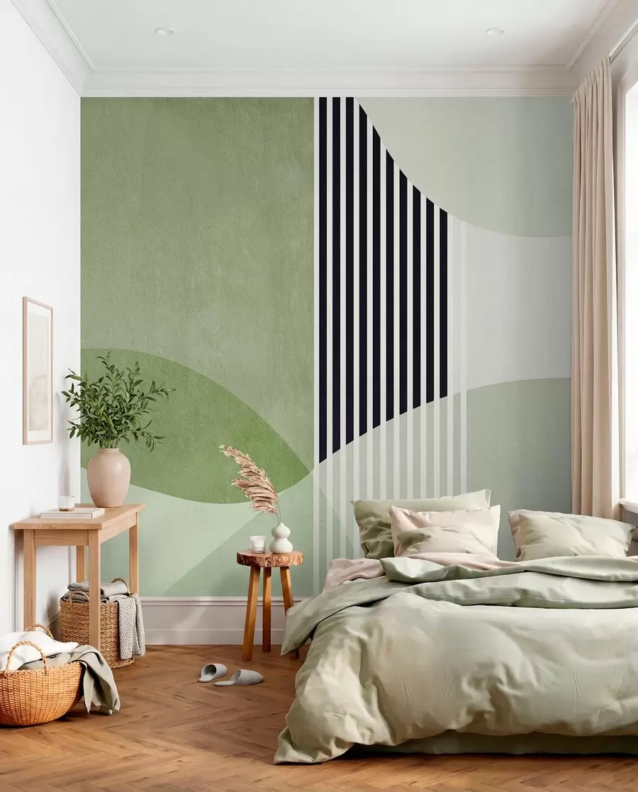 wall murals Retro Arches in Green u74075v3