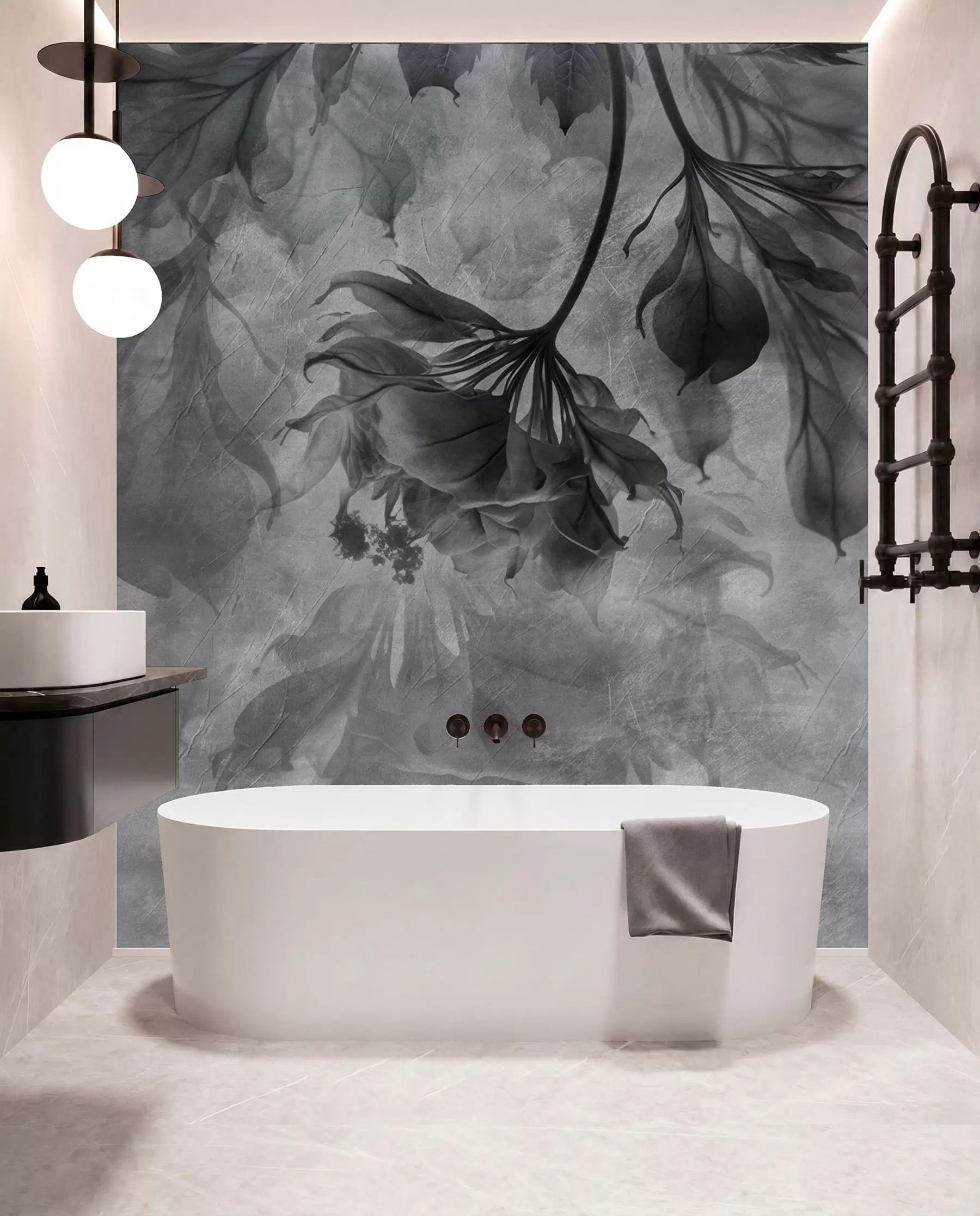 wall murals Branches in Silver Shadow u93927v2