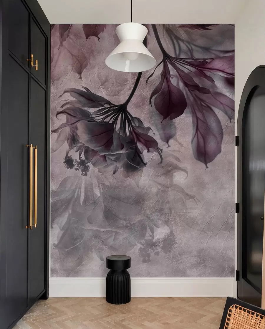 wall murals Delicate translucent branches in pink u93927v3