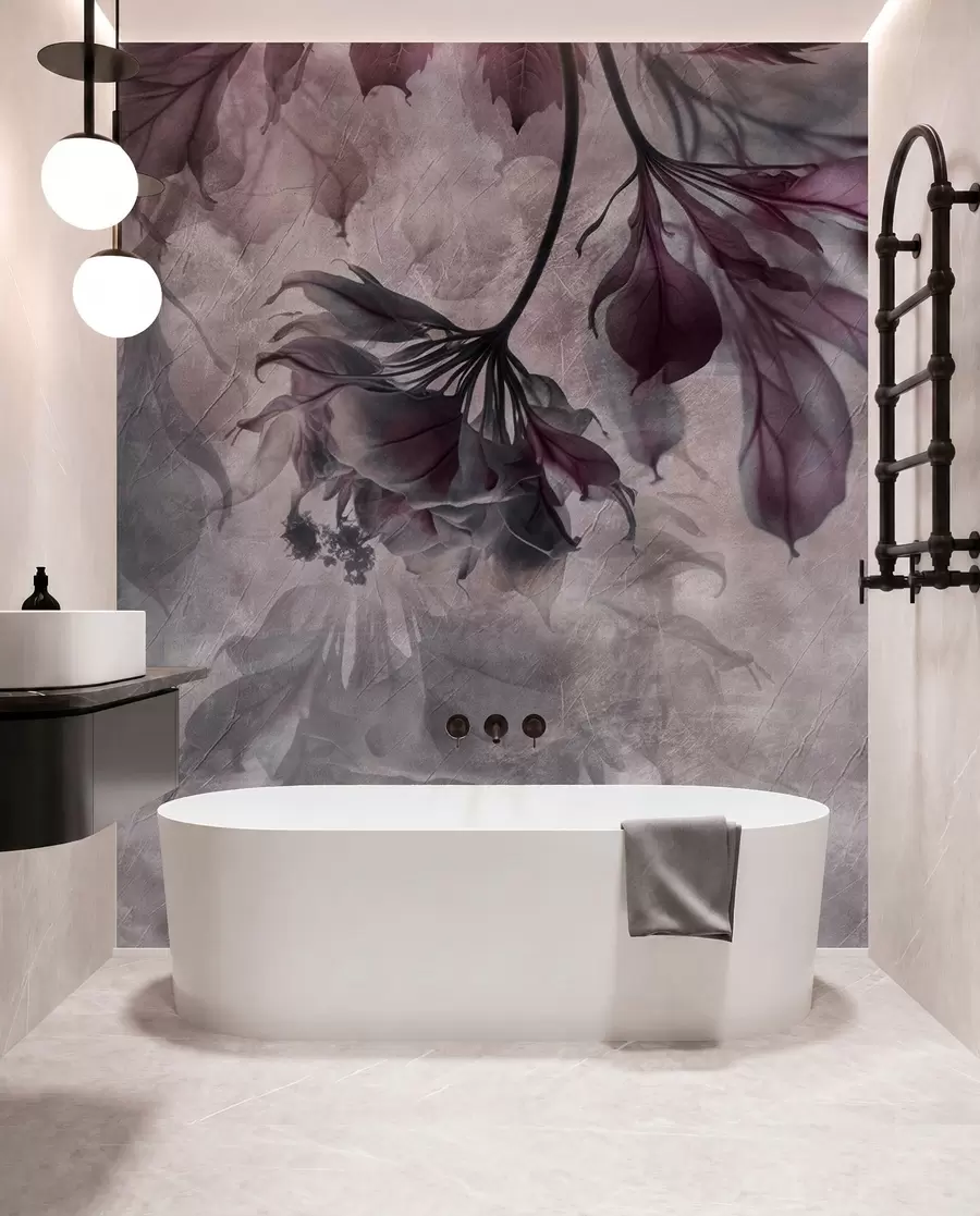 wall murals Delicate translucent branches in pink u93927v3