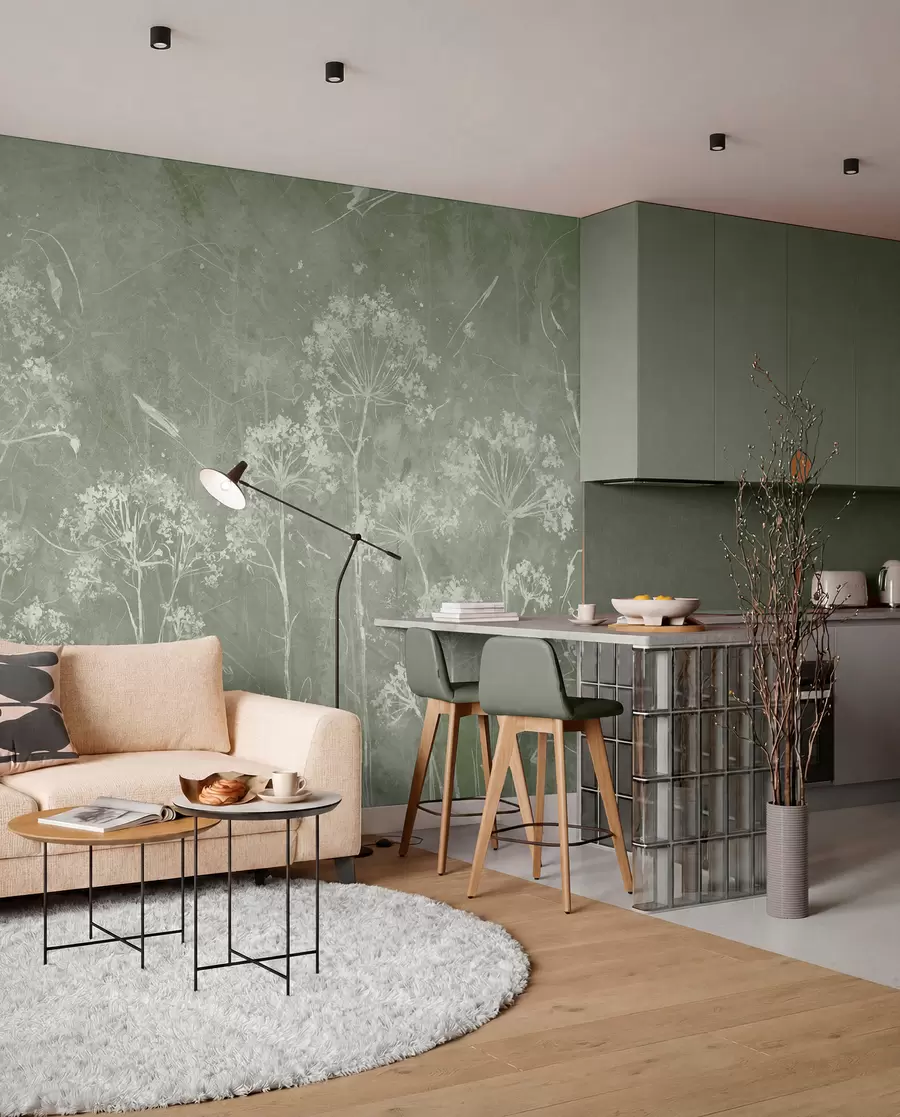 wall murals Meadow on Weathered Sage u96551v1