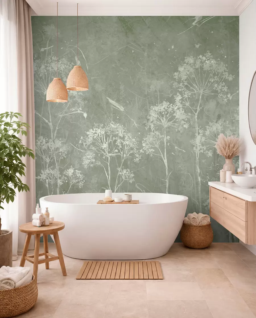 wall murals Meadow on Weathered Sage u96551v1
