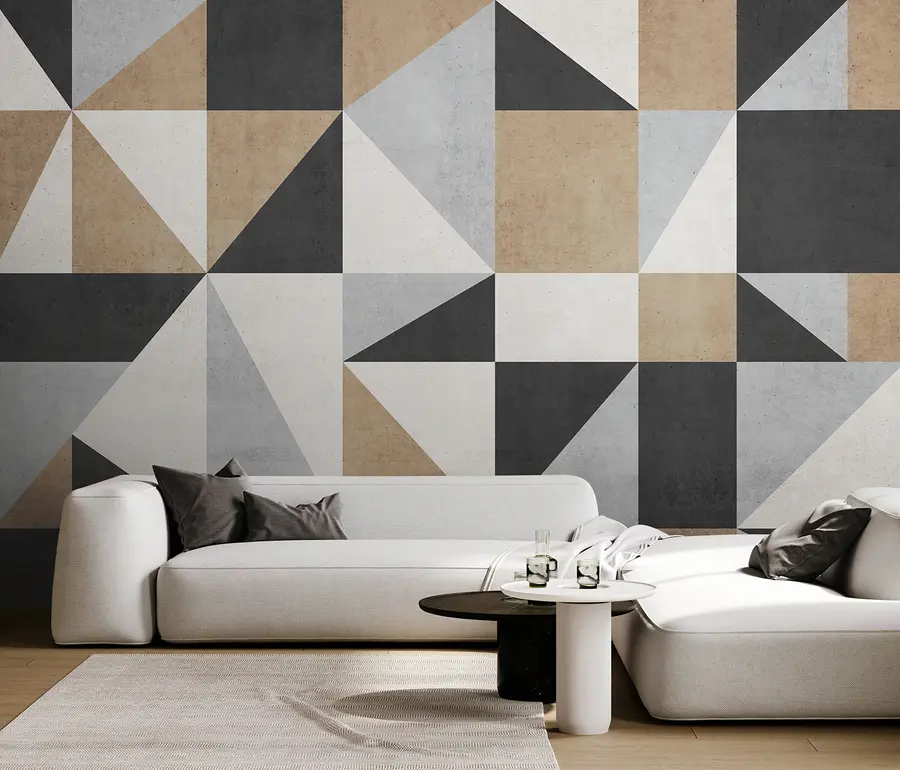 wall murals Geometric abstraction on a concrete wall u97643