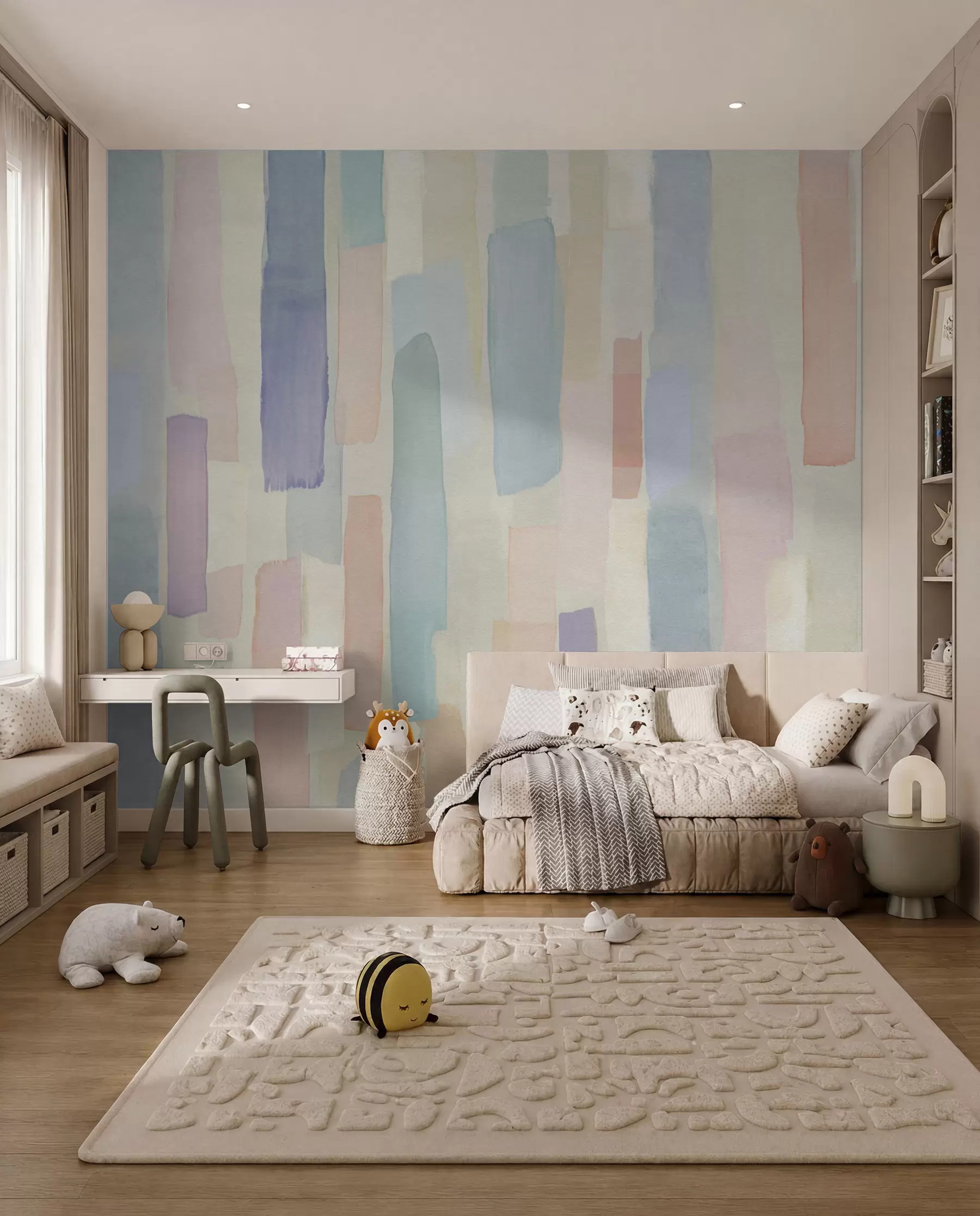 wall murals Pastel Brushstripes u97869