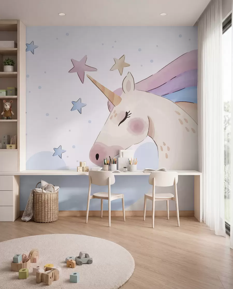 wall murals Unicorn’s Starry Mane u97532