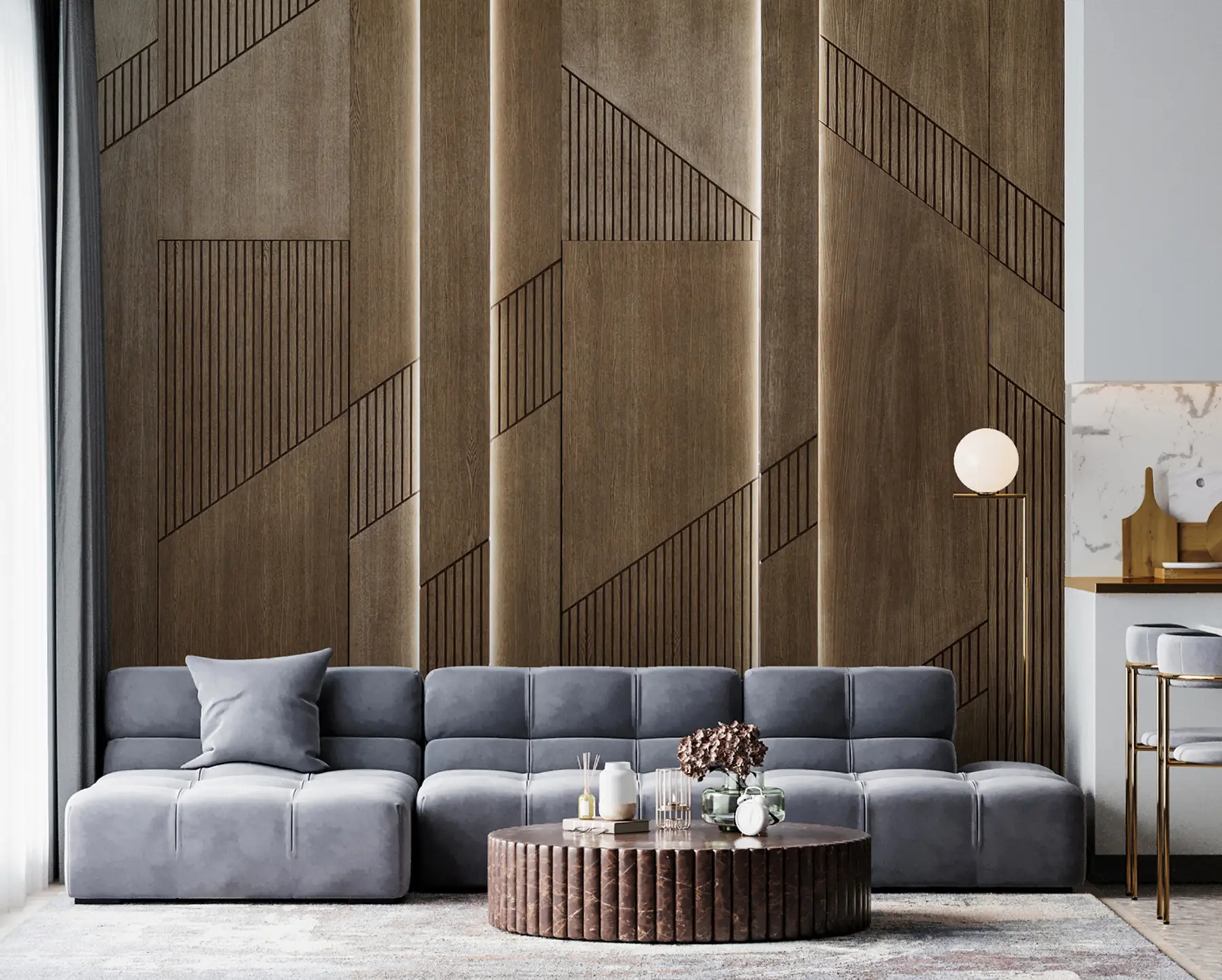 wall murals Wood panel u97555