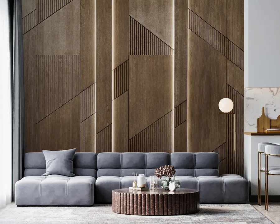 wall murals Wood panel u97555