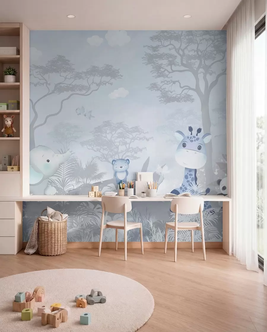 wall murals Little Safari in Blue u73878v1