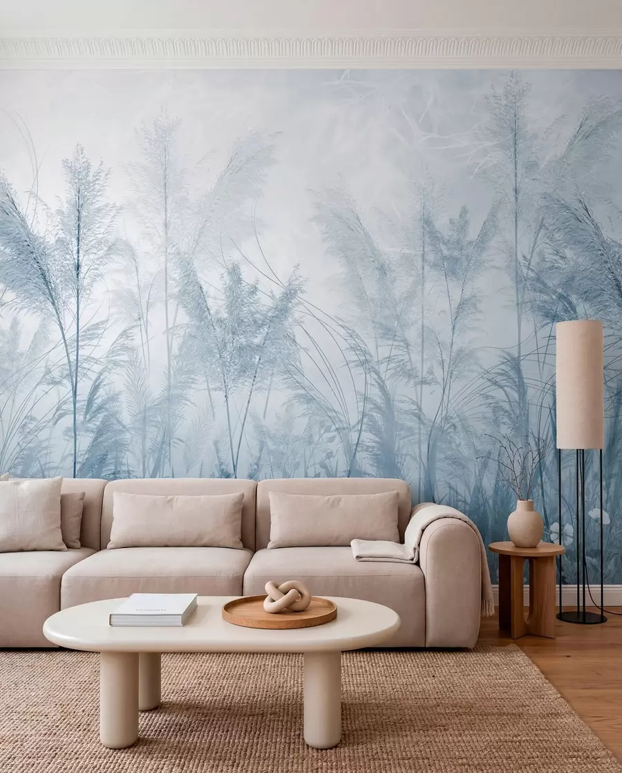wall murals Pastel Meadow — Blue u93903v1