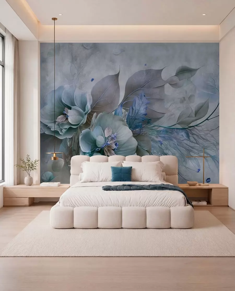 wall murals Petal Layers in Blue u93930v1