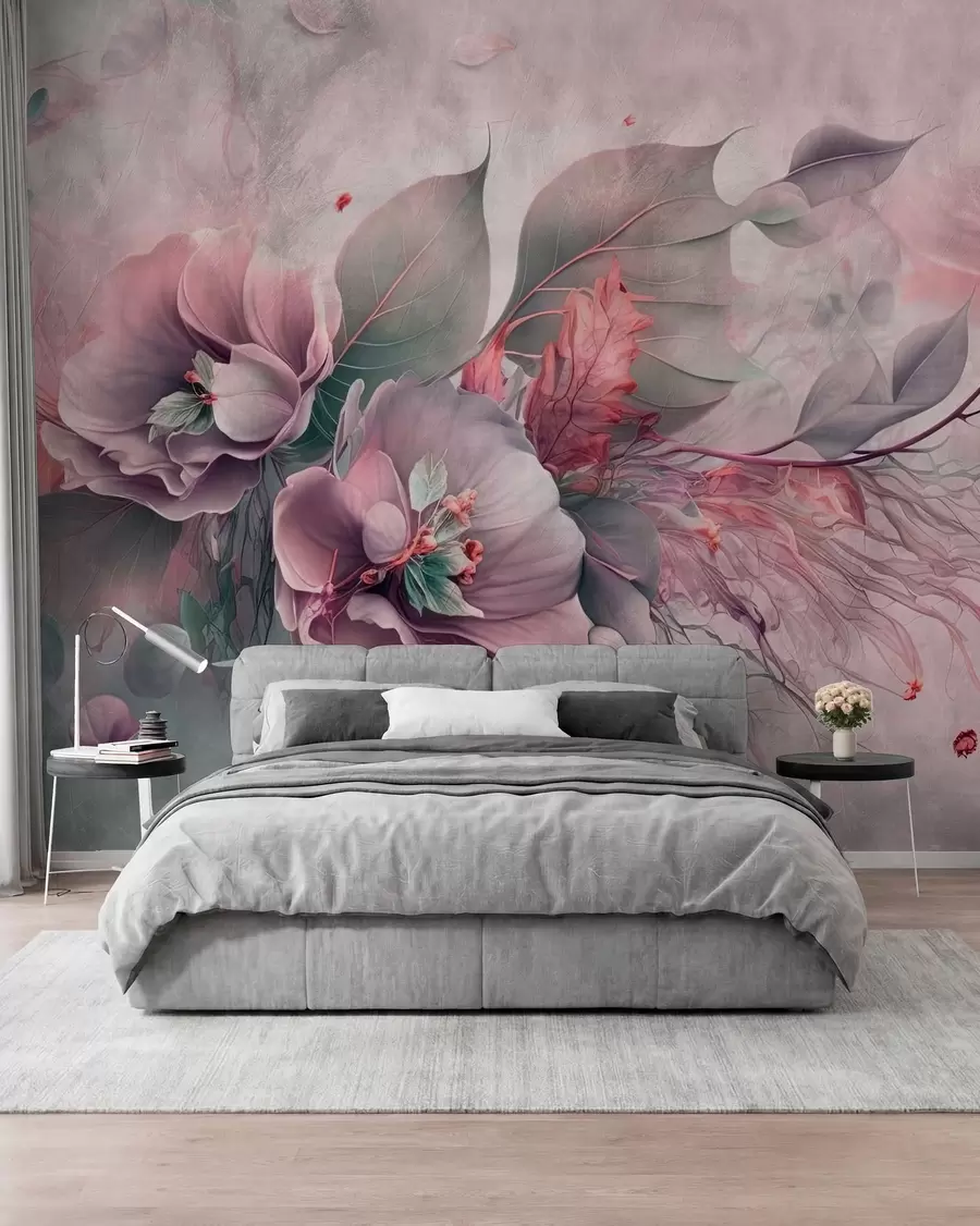 wall murals Petal Layers in Mauve u93930v2