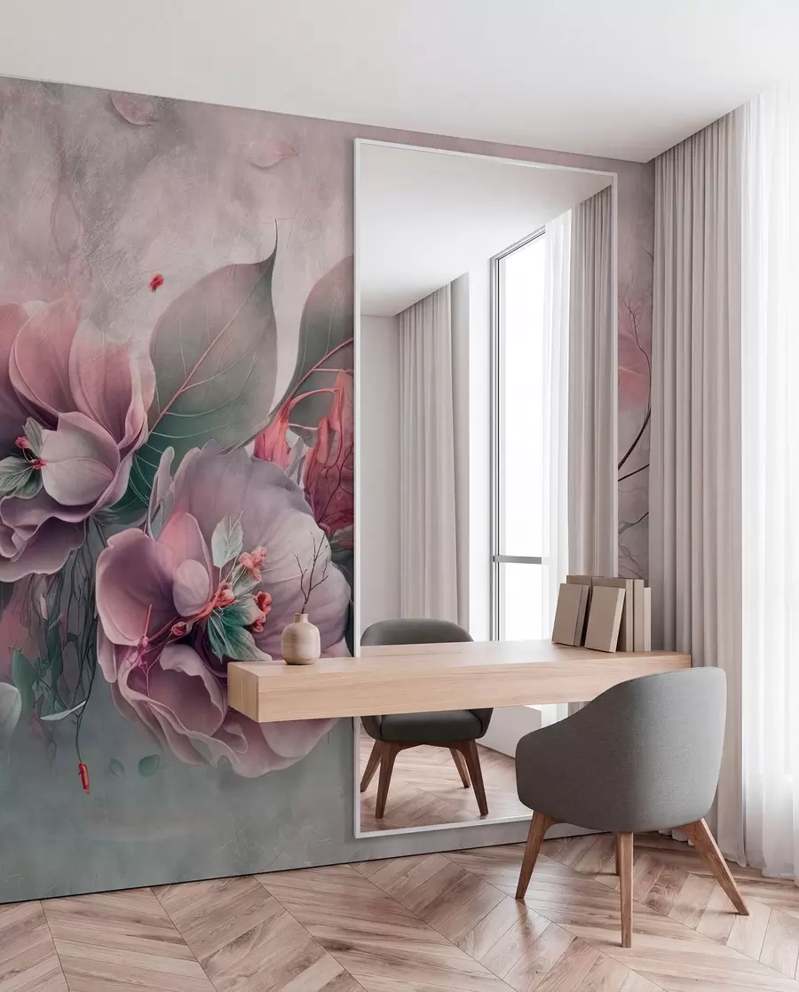 wall murals Petal Layers in Mauve u93930v2