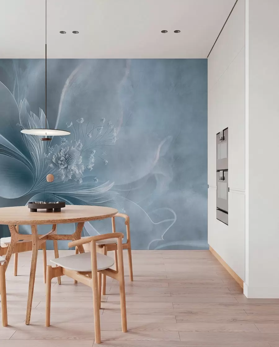 wall murals A very delicate flower in blue colors u93944v1