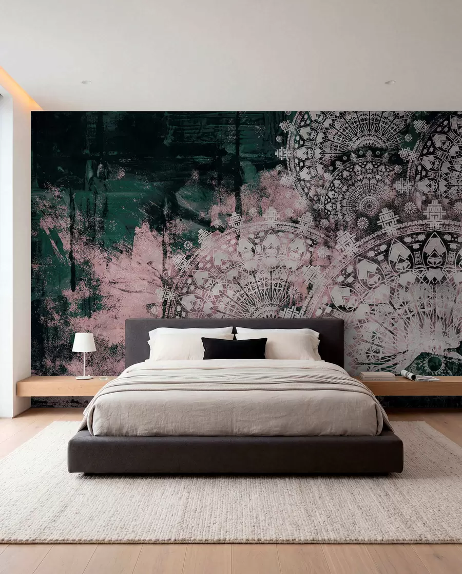 wall murals Mandala Patina in Rose u93958v2